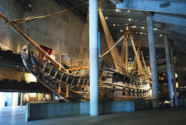 Le Vasa dès l'entrée au Musée