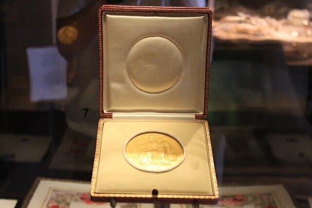 Médaille Prix Nobel au Musée Nobel de Stockholm