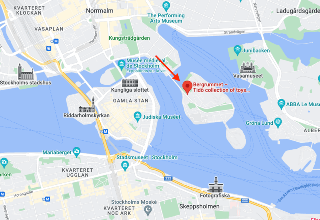 Plan Musée Jouet Stockholm Bergrummet