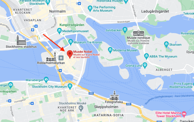 Plan Musée Nobel Stockholm
