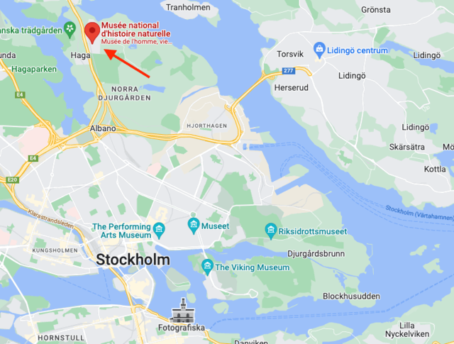 Plan Naturhistoriska Riksmuseet Stockholm