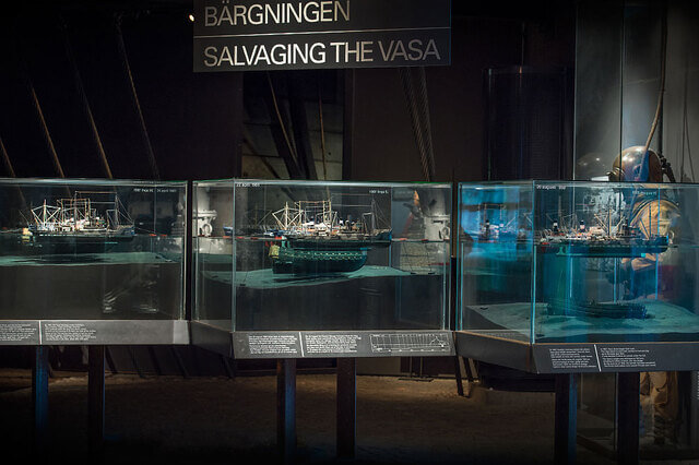 Étapes du repêchage du Vasa au Vasa Museum