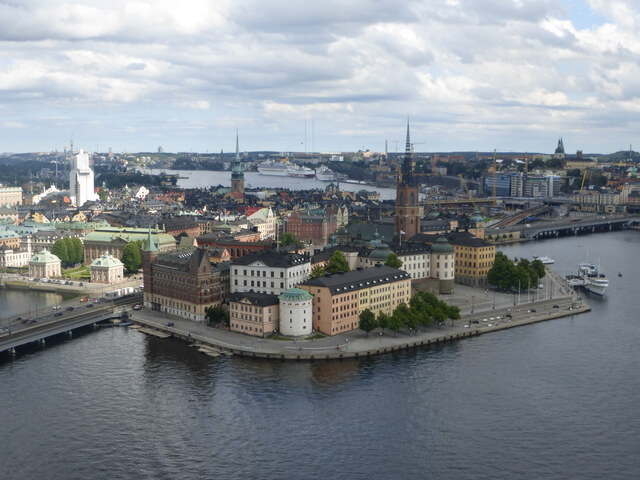 Vue depuis tour hôtel de ville Stockholm